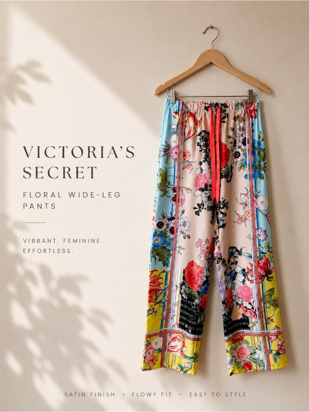 Victoria’s Secret Floral Wide-Leg Pants 🌸